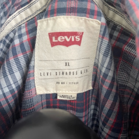 Levi’s Plaid Button Down Collared Shirt XL - Picture 3 of 3